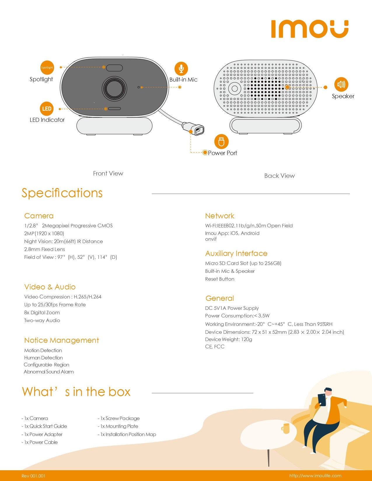 IMOU Versa 2MP Wifi เลนส์ 2.8mm - Image 2